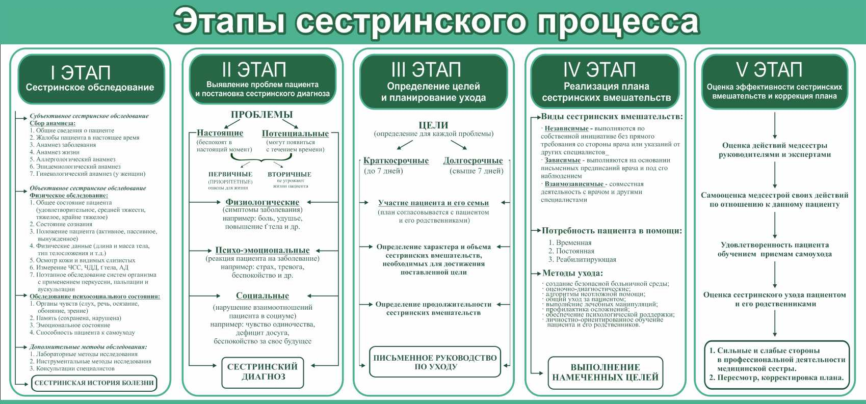 Стенд информационный Этапы сестринского процесса купить в Ельце